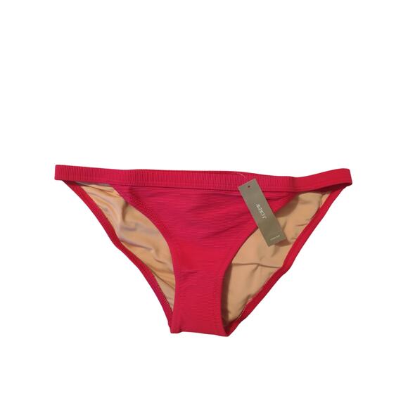 J. Crew Ribbed high-rise cheeky bikini bottom Medium Classic Packable Vacation - Picture 1 of 3